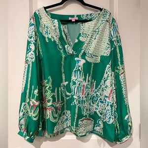 Lilly Pulitzer Jaiden Top in Swingers Print Size XL